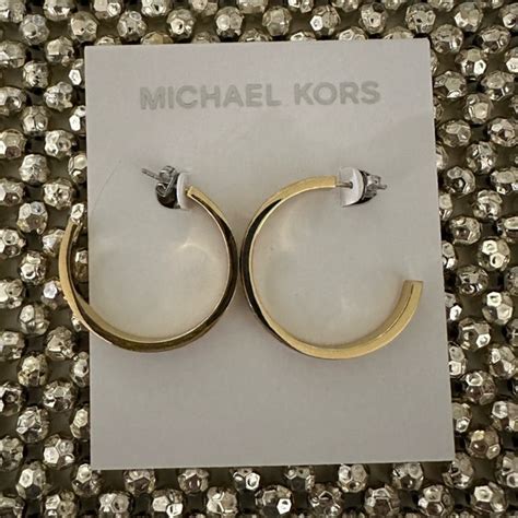 michael kors triangle earrings|michael kors hoop earrings sale.